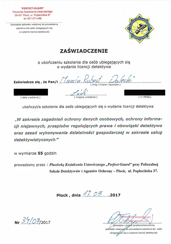 Szkolenie detektywa - Dlaczego warto wybrać Usługi detektywistyczne Łódź Warszawa Toruń